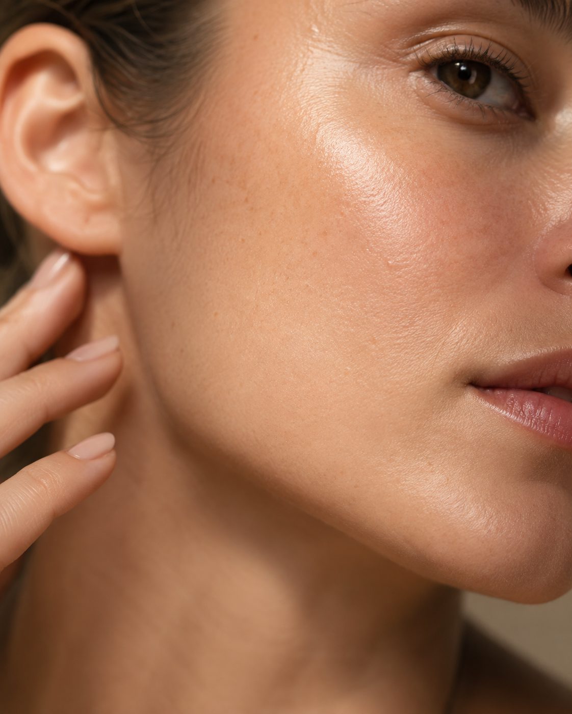 Close-up van een gladde, egale huid na een microneedling behandeling bij Huidinstituut Purity in Eindhoven
